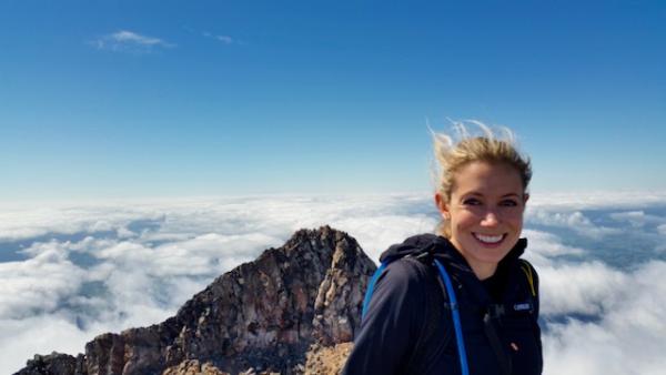 Summiting Mt Taranaki